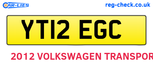 YT12EGC are the vehicle registration plates.