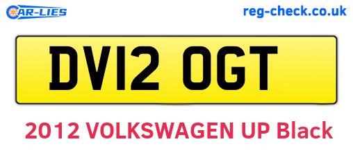 DV12OGT are the vehicle registration plates.