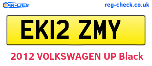 EK12ZMY are the vehicle registration plates.