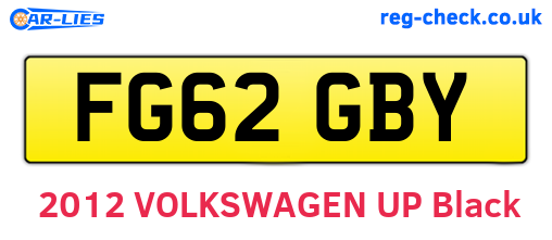 FG62GBY are the vehicle registration plates.