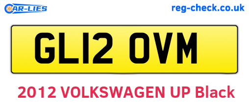 GL12OVM are the vehicle registration plates.