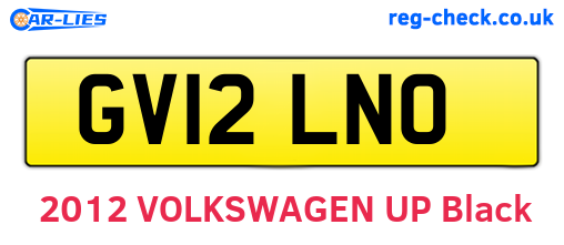 GV12LNO are the vehicle registration plates.