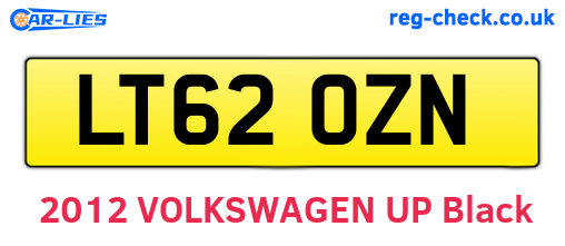 LT62OZN are the vehicle registration plates.