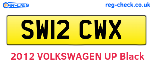 SW12CWX are the vehicle registration plates.