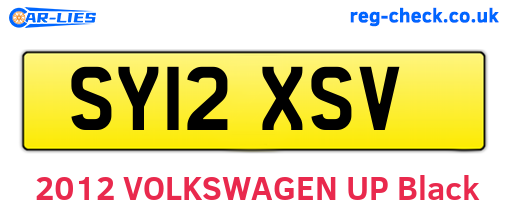 SY12XSV are the vehicle registration plates.