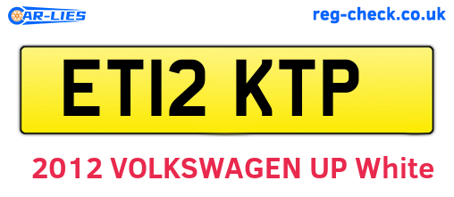 ET12KTP are the vehicle registration plates.