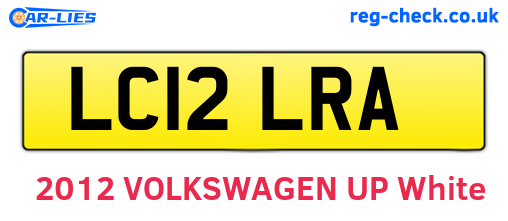 LC12LRA are the vehicle registration plates.