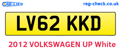 LV62KKD are the vehicle registration plates.