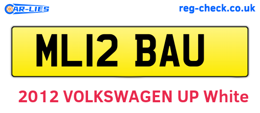 ML12BAU are the vehicle registration plates.