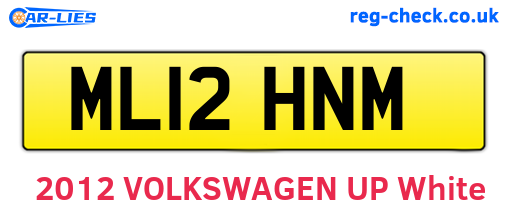 ML12HNM are the vehicle registration plates.