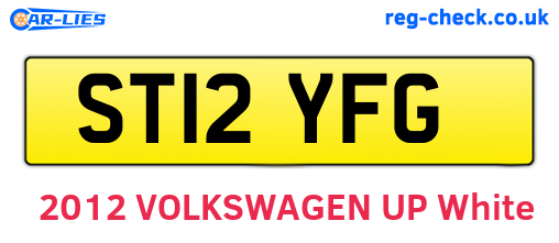 ST12YFG are the vehicle registration plates.