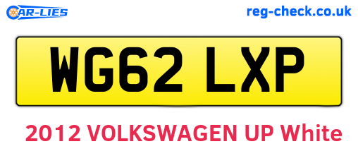 WG62LXP are the vehicle registration plates.