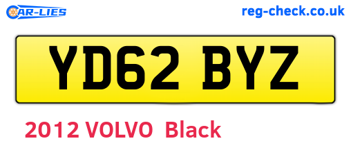 YD62BYZ are the vehicle registration plates.