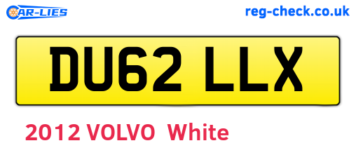 DU62LLX are the vehicle registration plates.