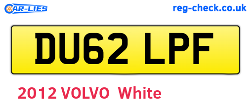 DU62LPF are the vehicle registration plates.