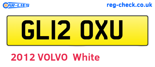 GL12OXU are the vehicle registration plates.