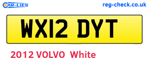 WX12DYT are the vehicle registration plates.
