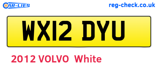 WX12DYU are the vehicle registration plates.