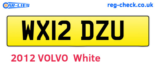 WX12DZU are the vehicle registration plates.