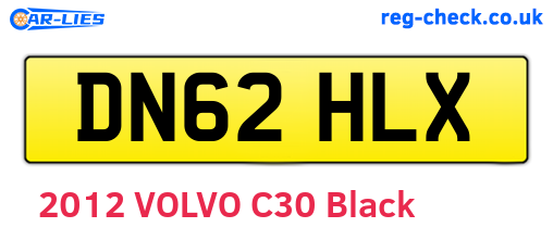 DN62HLX are the vehicle registration plates.