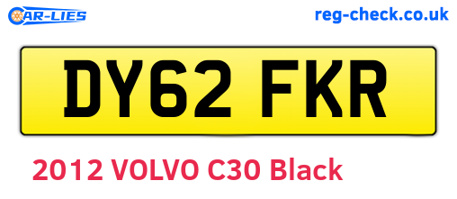 DY62FKR are the vehicle registration plates.