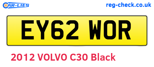 EY62WOR are the vehicle registration plates.