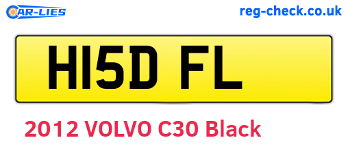 H15DFL are the vehicle registration plates.