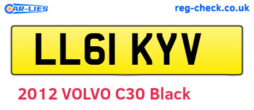 LL61KYV are the vehicle registration plates.