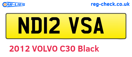 ND12VSA are the vehicle registration plates.