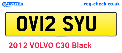 OV12SYU are the vehicle registration plates.