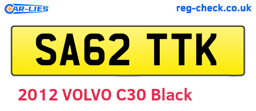 SA62TTK are the vehicle registration plates.