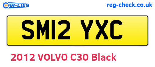 SM12YXC are the vehicle registration plates.