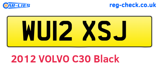 WU12XSJ are the vehicle registration plates.