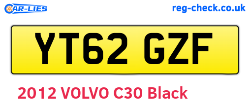 YT62GZF are the vehicle registration plates.