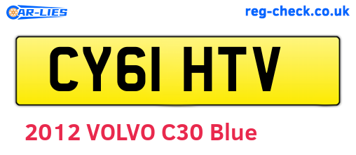 CY61HTV are the vehicle registration plates.