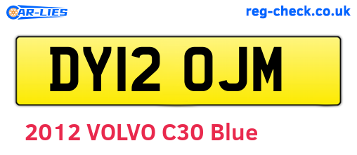 DY12OJM are the vehicle registration plates.