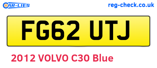 FG62UTJ are the vehicle registration plates.