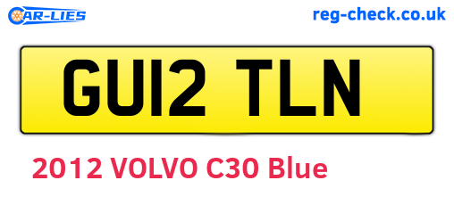GU12TLN are the vehicle registration plates.