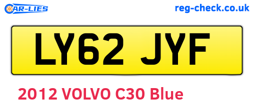 LY62JYF are the vehicle registration plates.