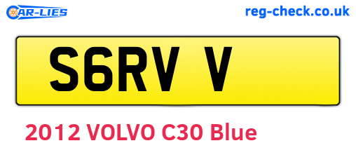 S6RVV are the vehicle registration plates.