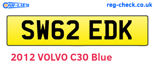 SW62EDK are the vehicle registration plates.