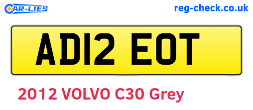 AD12EOT are the vehicle registration plates.