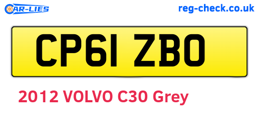 CP61ZBO are the vehicle registration plates.