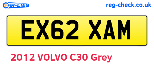 EX62XAM are the vehicle registration plates.