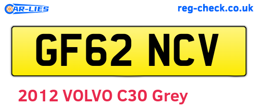 GF62NCV are the vehicle registration plates.