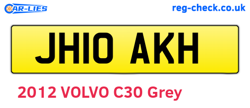 JH10AKH are the vehicle registration plates.