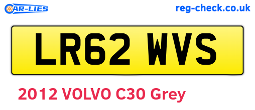 LR62WVS are the vehicle registration plates.