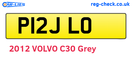 P12JLO are the vehicle registration plates.