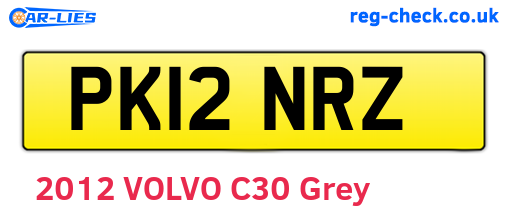 PK12NRZ are the vehicle registration plates.