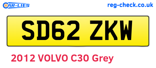 SD62ZKW are the vehicle registration plates.